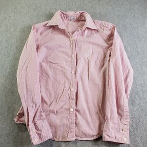 Gap Shirt Womens Medium Pink Striped Casual Button Up